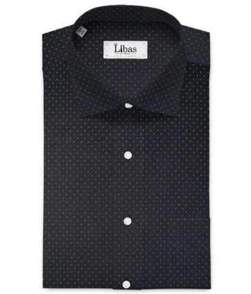 Raymond Men's Cotton Printed  Unstitched Shirting Fabric (Black & White)