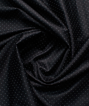 Raymond Men's Cotton Printed  Unstitched Shirting Fabric (Black & White)