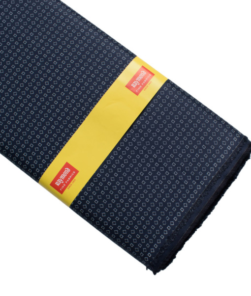 Raymond Men's Cotton Printed  Unstitched Shirting Fabric (Dark Royal Blue)