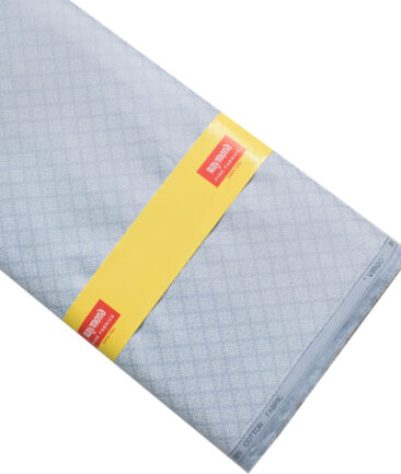 Raymond Men's Cotton Printed  Unstitched Shirting Fabric (Sky Blue & White)