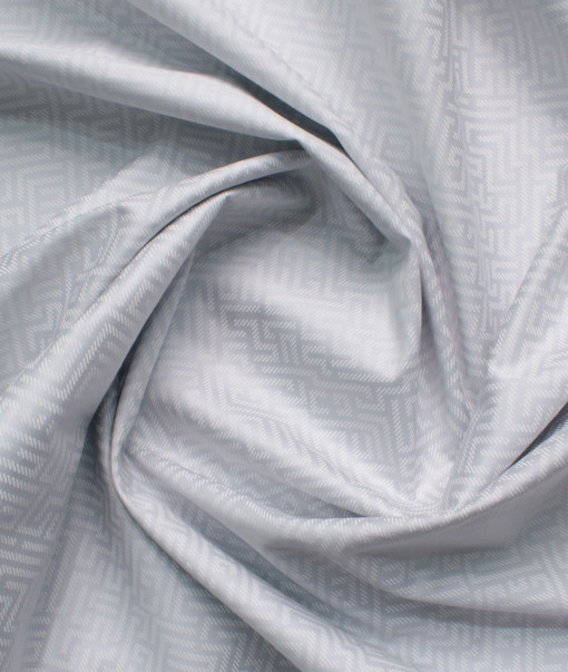 Raymond Men's Cotton Printed  Unstitched Shirting Fabric (Silver Grey)