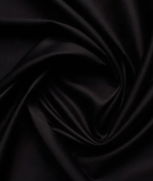 Raymond Men's Cotton Solids  Unstitched Shirting Fabric (Jet Black)