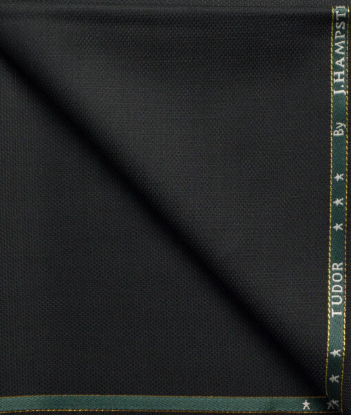 J.Hampstead Men's 30% Wool Super 100's Structured  Unstitched Trouser Fabric (Dark Green) - Image 1