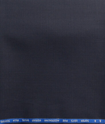 J.Hampstead Men's 60% Wool Super 120's Structured  Unstitched Trouser Fabric (Dark Blue) - Image 2