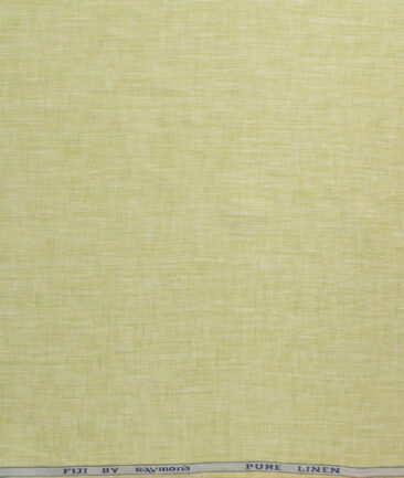 Raymond Men's 100% Pure Linen 60 LEA Self Design  Unstitched Shirting Fabric (Daffodil Yellow)