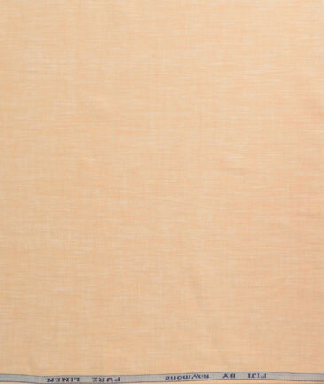 Raymond Men's 100% Pure Linen 60 LEA Solids  Unstitched Shirting Fabric (Light Orange)
