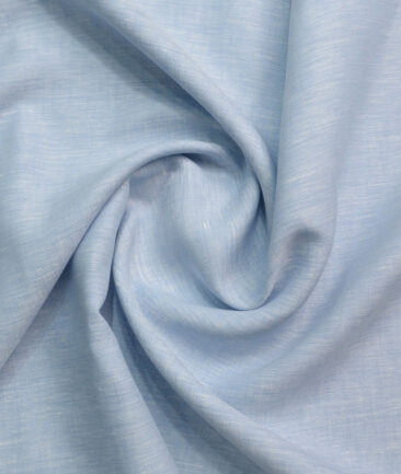 Raymond Men's 100% Pure Linen 60 LEA Self Design  Unstitched Shirting Fabric (Sky Blue)