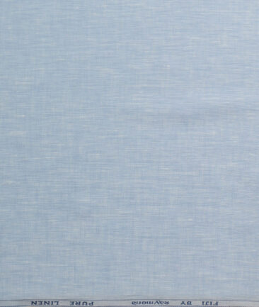 Raymond Men's 100% Pure Linen 60 LEA Self Design  Unstitched Shirting Fabric (Sky Blue)