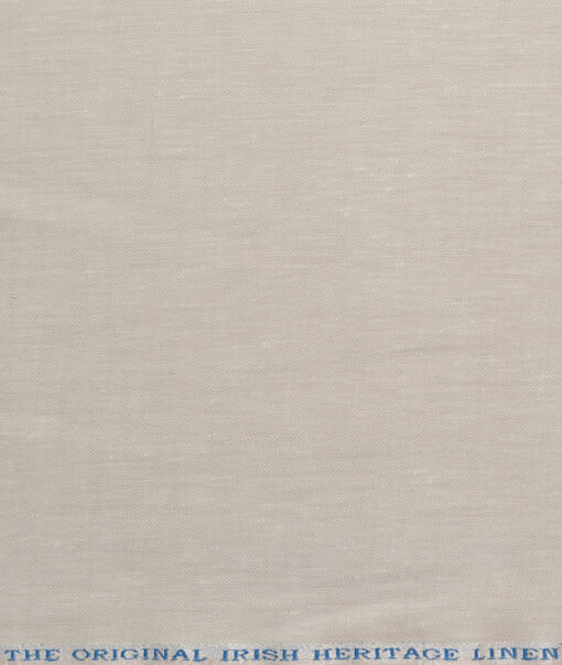 Burgoyne Men's 100% Linen 30 LEA Solids  Unstitched Suiting Fabric (Ivory Beige)