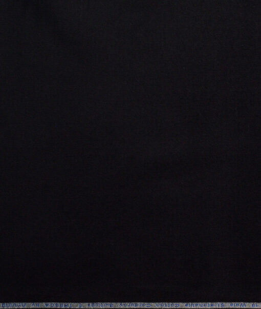 Arvind Tresca Men's Cotton Striped  Unstitched Stretchable Corduroy Trouser Fabric (Black)