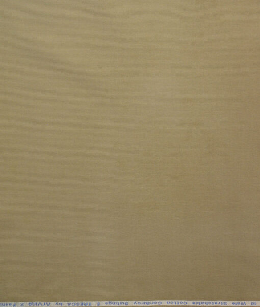 Arvind Tresca Men's Cotton Striped  Unstitched Stretchable Corduroy Trouser Fabric (Light Brownish Green) - Image 4