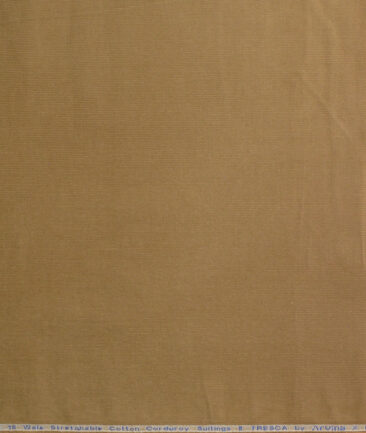 Arvind Tresca Men's Cotton Striped  Unstitched Stretchable Corduroy Trouser Fabric (Camel Brown) - Image 4