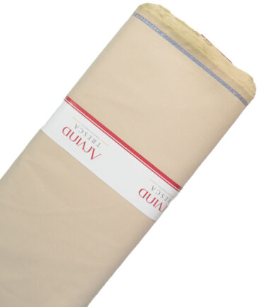 Arvind Tresca Men's Cotton Striped  Unstitched Stretchable Corduroy Trouser Fabric (Cream) - Image 5