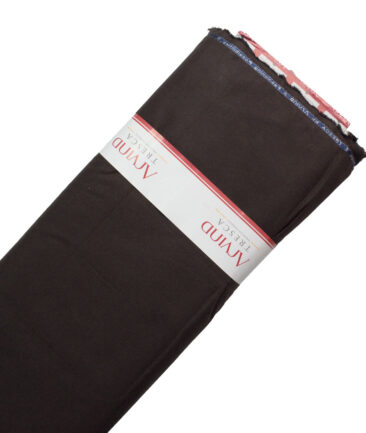 Arvind Tresca Men's Cotton Striped  Unstitched Stretchable Corduroy Trouser Fabric (Dark Brown) - Image 5