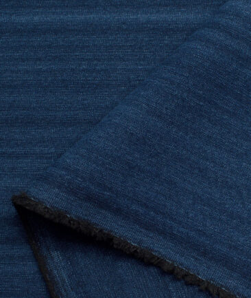 Arvind Men's Cotton Self Design  Unstitched Stretchable Denim Jeans Fabric (Royal Blue)