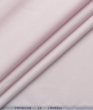 Raymond Men's 100% Cotton Solids  Unstitched Shirting Fabric (Crepe Pink)