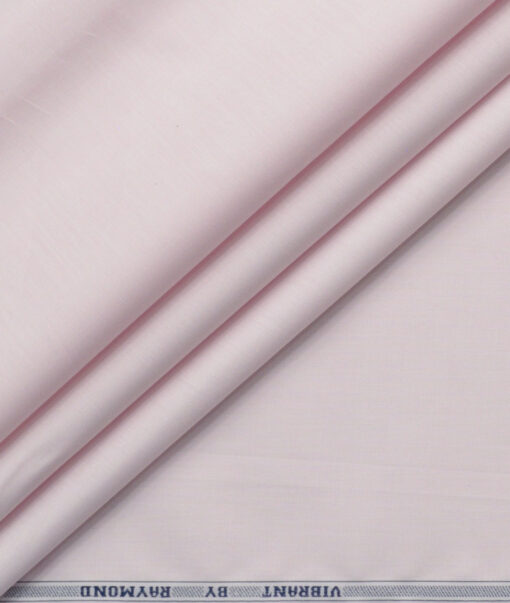 Raymond Men's 100% Cotton Solids  Unstitched Shirting Fabric (Crepe Pink) - Image 1