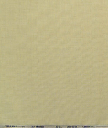Raymond Men's 100% Cotton Solids  Unstitched Shirting Fabric (Flaxen Yellow) - Image 5