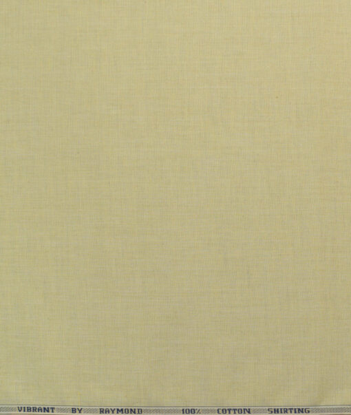 Raymond Men's 100% Cotton Solids  Unstitched Shirting Fabric (Flaxen Yellow) - Image 5