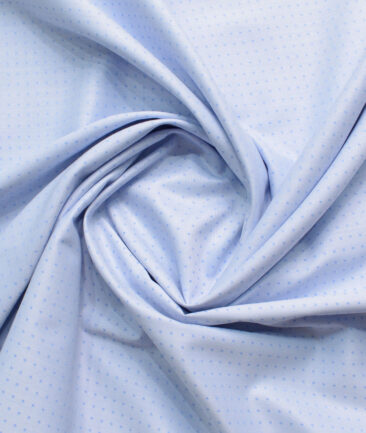 Ferricio Deitlo Men's Poly Cotton Self Design  Unstitched Wrinkle Free Shirting Fabric (Sky Blue)