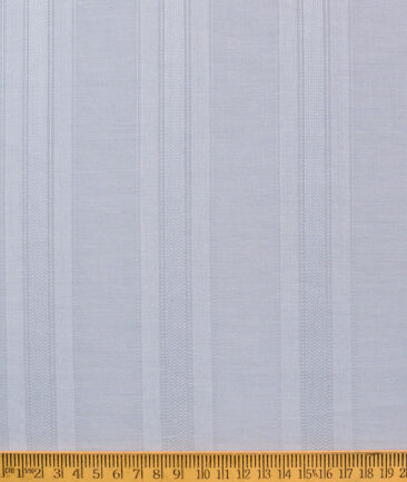 Exquisite Men's Cotton Lawn Striped  Unstitched Kurta Fabric (Silver Grey)
