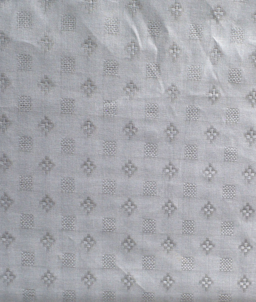 Solino Men's Cotton Lawn Self Design  Unstitched Kurta Fabric (Light Grey)
