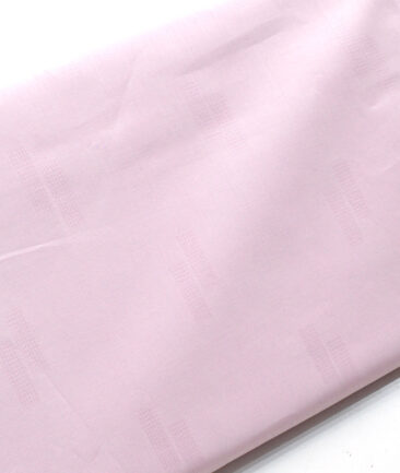 Solino Men's Cotton Lawn Self Design  Unstitched Kurta Fabric (Pink)