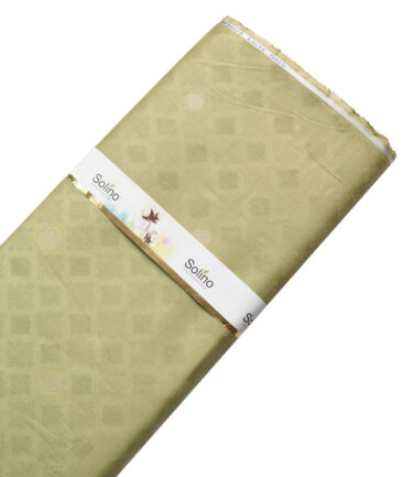 Solino Men's Cotton Lawn Self Design  Unstitched Kurta Fabric (Pear Green)