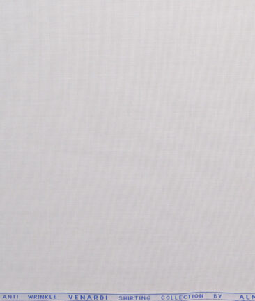 Almonti Men's Poly Cotton Solids  Unstitched Wrinkle Free Shirting Fabric (Light Grey)