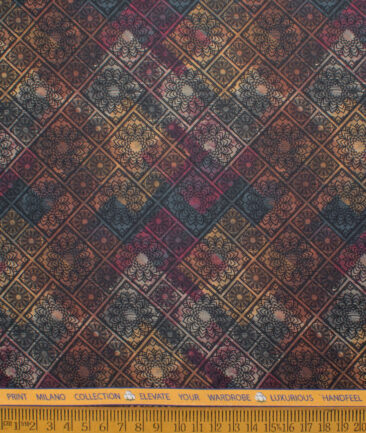 Siyaram's Men's  Premium Cotton Printed  Unstitched Shirting Fabric (Multi Color)