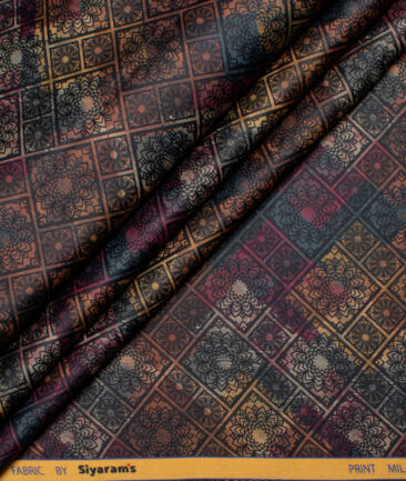 Siyaram's Men's  Premium Cotton Printed  Unstitched Shirting Fabric (Multi Color)