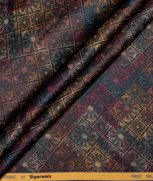 Siyaram's Men's  Premium Cotton Printed  Unstitched Shirting Fabric (Multi Color)