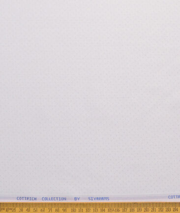 Siyaram's Men's Poly Cotton Self Design  Unstitched Wrinkle Free Shirting Fabric (Light Purple)