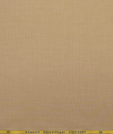 Soktas Men's  Giza Cotton Solids  Unstitched Shirting Fabric (Latte Beige)