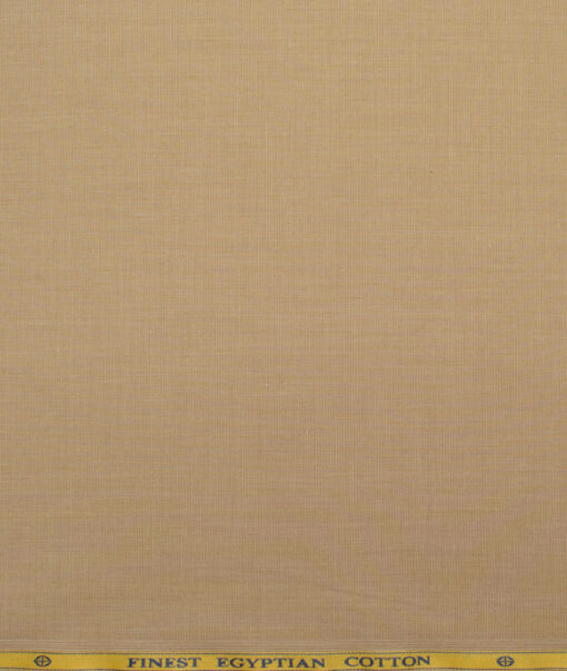 Soktas Men's  Giza Cotton Solids  Unstitched Shirting Fabric (Latte Beige)
