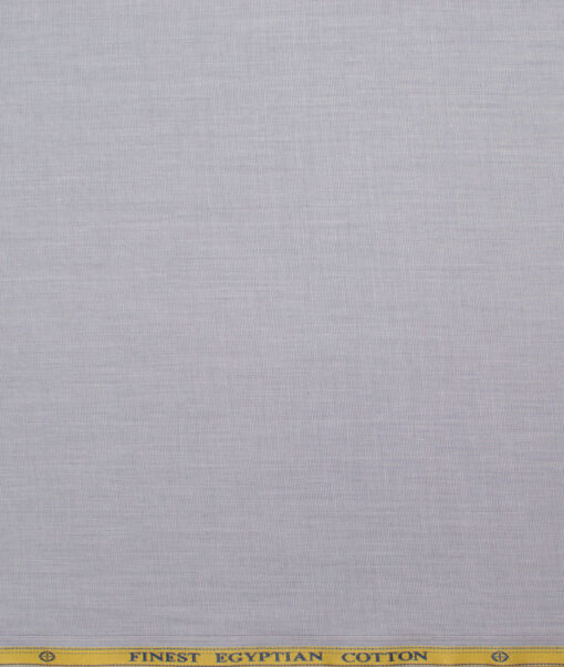 Soktas Men's  Giza Cotton Solids  Unstitched Shirting Fabric (Light Grey)