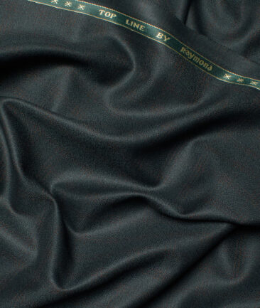 Raymond Men's Polyester Viscose  Checks  Unstitched Suiting Fabric (Dark Pine Green)