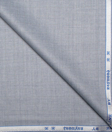 Raymond Men's Polyester Viscose  Checks  Unstitched Suiting Fabric (Light Blueish Grey)