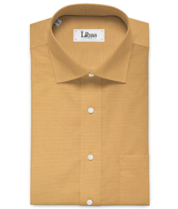 Cavallo by Linen Club Men's Cotton Linen Solids Unstitched Shirt or Kurta Fabric (Tacao Brown)