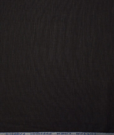 Solino Men's Cotton Linen Solids Unstitched Shirt or Kurta Fabric (Black)