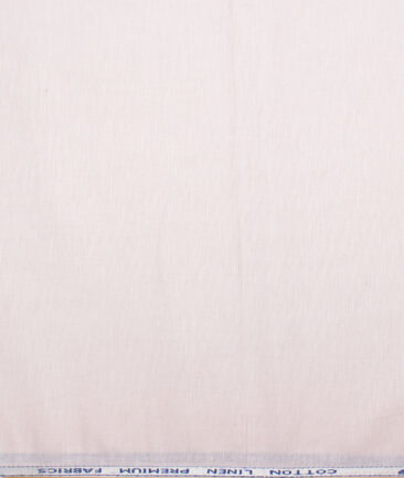 Solino Men's Cotton Linen Solids Unstitched Shirt or Kurta Fabric (Light Pink)