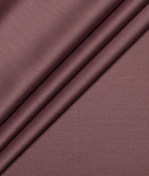 Italian Channel Men's Terry Rayon  Solids  Unstitched Suiting Fabric (Dark Mauve)