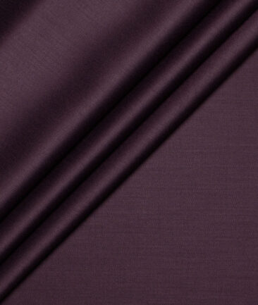 Italian Channel Men's Terry Rayon  Solids  Unstitched Suiting Fabric (Dark Purple)