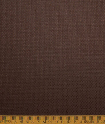 Italian Channel Men's Terry Rayon  Structured  Unstitched Suiting Fabric (Brown)