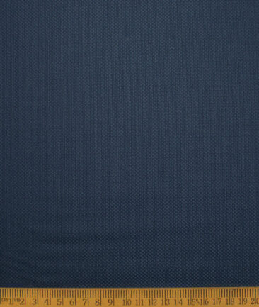 Italian Channel Men's Terry Rayon  Structured  Unstitched Suiting Fabric (Dark Blue)