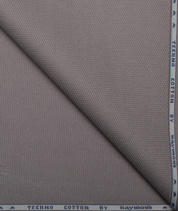 Raymond Men's Techno Cotton  Structured  Unstitched Chinos / Trouser Fabric (Grey).