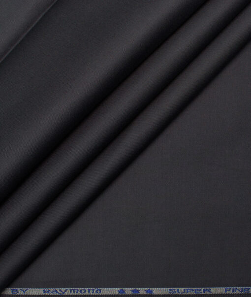 Raymond Men's Superfine Cotton  Solids  Unstitched Chinos / Trouser Fabric (Dark Grey).