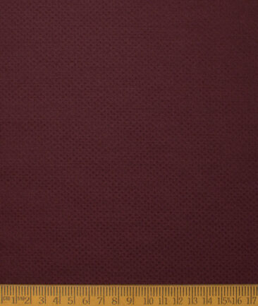 Godstra Men's Terry Rayon  Structured  Unstitched Suiting Fabric (Dark Wine)