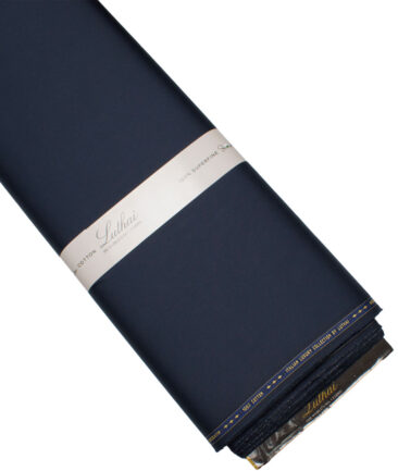 Luthai Men's  Cotton Solids  Unstitched Shirting Fabric (Dark Royal Blue)