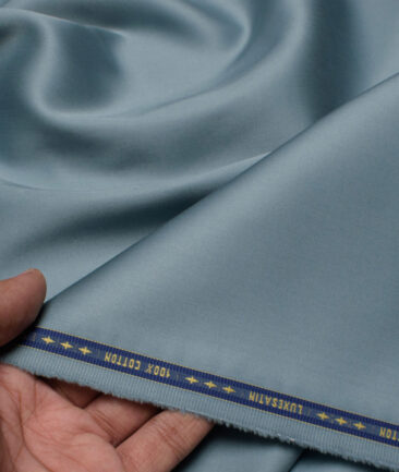 Luthai Men's  Cotton Solids  Unstitched Shirting Fabric (Regent Grey)